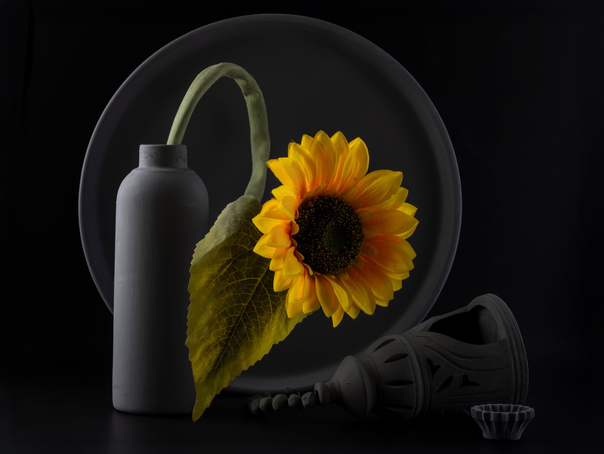 Dramatic sunset silhouette